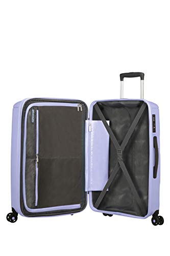 American Tourister Sunside - Spinner M Expandible Maleta, 67.5 cm, 72.5/83.5 L, Azul (Pastel Blue)