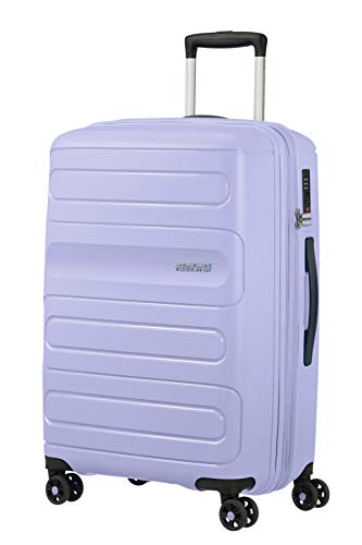 American Tourister Sunside - Spinner M Expandible Maleta, 67.5 cm, 72.5/83.5 L, Azul (Pastel Blue)