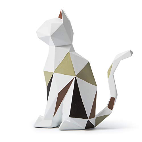 Amoy-Art Figurillas Decorativas Gato Estatuilla Animales para el Hogar Regalos Souvenirs Giftbox Resina 18.5cmH