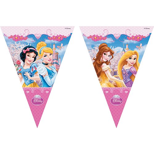 Amscan - Banderín (accesorio para fiestas), diseño de princesas Disney