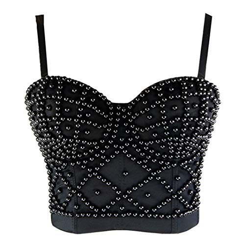 AMURAO Mujeres gótico Bustier Crop Top Sexy Blead Steampunk corsé Overbust Corselet Tops poliéster Ropa