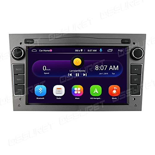 Android 10 Double DIN Car Radio Bluetooth Multimedia Player con Pantalla táctil de 7 Pulgadas + CANBUS para Opel Astra H/Corsa C & D/Tigra TwinTop Soporte iOS y Android Mirror-Link (Gris)