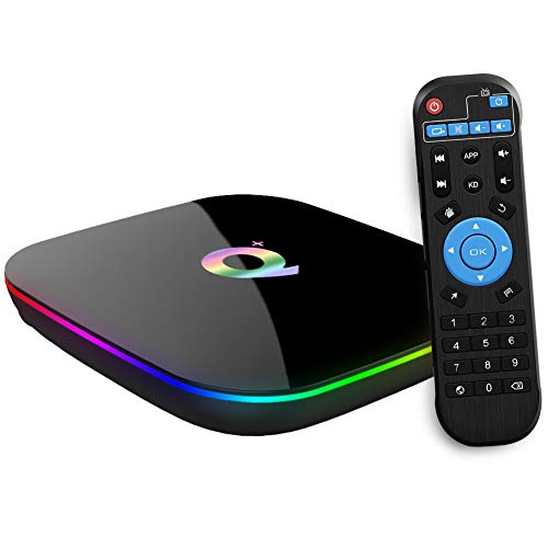 Android TV Box, 2019 TV Box Android 9.0 con 4GB RAM 64GB ROM H6 Procesador Quad Core Cortex-A53 Smart TV Box, soporta 6K Resolución 3D 2.4GHz WiFi 10/100M Ethernet USB 3.0 Reproductor Multimedia