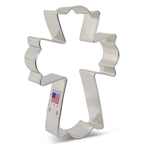 Ann Clark Cookie Cutters Cortador de galletas cruz elegante grande por Flour Box Bakery - 11,4 cm