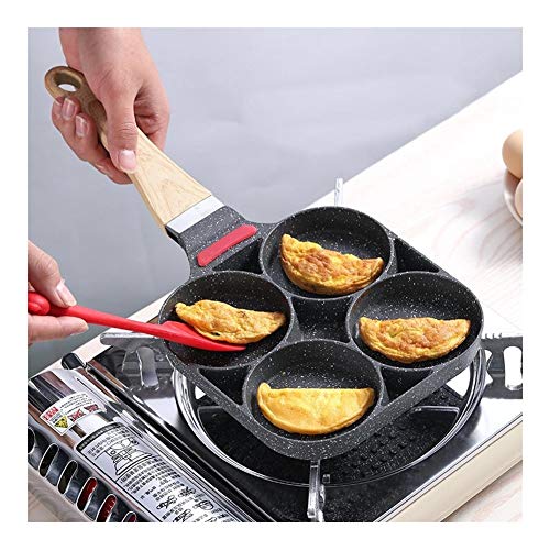 Antiadherente sartén cocina de inducción sartén O Tortilla de espesado-Pan de cuatro agujeros sartén antiadherente huevo crepes máquina filete Pot escalfado jamón olla desayuno utensilios de cocina