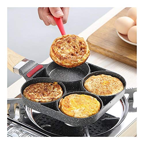 Antiadherente sartén cocina de inducción sartén O Tortilla de espesado-Pan de cuatro agujeros sartén antiadherente huevo crepes máquina filete Pot escalfado jamón olla desayuno utensilios de cocina