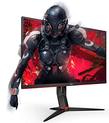 AOC 24G2U/BK Monitor Gaming de 24" Full HD e-Sports (IPS, 1ms, AMD FreeSync, 144Hz, Sin Marco, Ajustable en altura y FlickerFree)