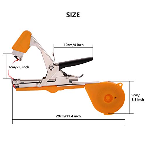 Aozzy Planta Mano Atar Atar La Máquina Jardín Tapetool- Herramienta para Atar Ramas, Planta, Vid Atar Cinta Herramienta, Tomate, el Pepino, la UVA, el del huerto Atar máquina10 Rollos Cinta Set