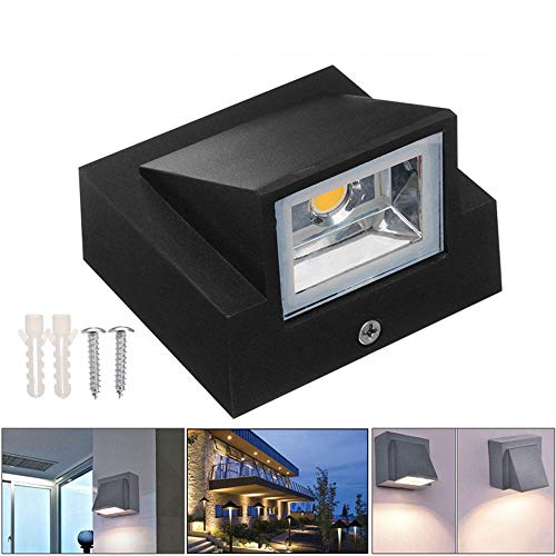 Aplique Pared Baño 5w Lámpara De Pared Led Para Exteriores Para Interiores Cubo Montado En Superficie De Aluminio Moderno Luz De Porche De Jardín Led Ac110v / 220v + Driver 5W Blanco Frio 6000K