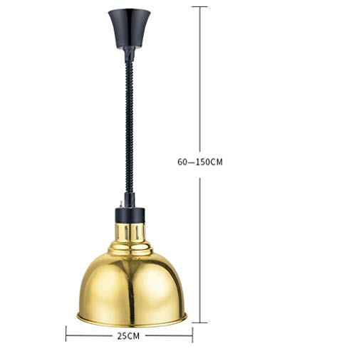 Aprilhp Lámpara de Calentamiento, para ventilación distribuida, Cabezal de iluminación telescópico para Calentar Comidas Tipo Buffet
