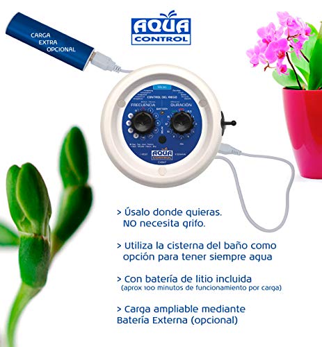 Aqua Control C4067 Kit Autónomo Programable, con Programador, Bomba y Accesorios para un Riego Automático y sin Grifo, Gris