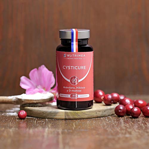 Arándanos Rojos Cápsulas con Hibisco y D-Manosa | 100% Natural Prevenir Infecciones Urinarias Cistitis Recurrentes | Vegano, Sin Gluten Sin Lactosa Sin OGM | Hombres y Mujeres Fabricado Francia