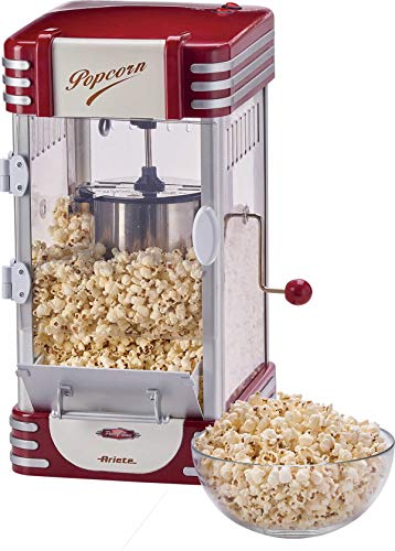 Ariete Party Time Máquina de palomitas XL, 310 W, 2.4 l, Inoxidable/Plastico, Rojo, Color blanco