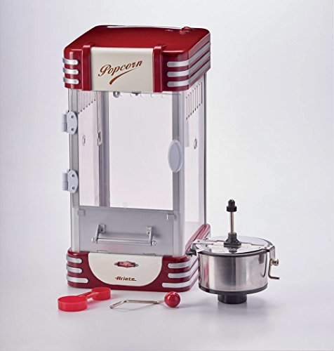 Ariete Party Time Máquina de palomitas XL, 310 W, 2.4 l, Inoxidable/Plastico, Rojo, Color blanco