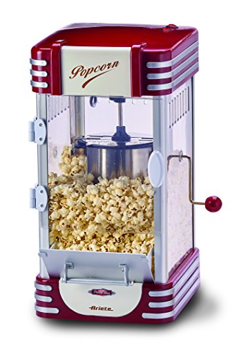 Ariete Party Time Máquina de palomitas XL, 310 W, 2.4 l, Inoxidable/Plastico, Rojo, Color blanco