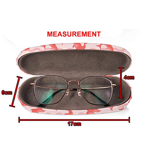 Art-Strap Estuche rígido para gafas, estuche para gafas de sol, caja de plástico con paño de limpieza para gafas, juego de delfines.