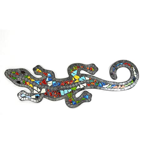 Artisanal Gecko Margouillat - Salamandra de Pared, 60 cm, diseño de Mosaico de Vidrio