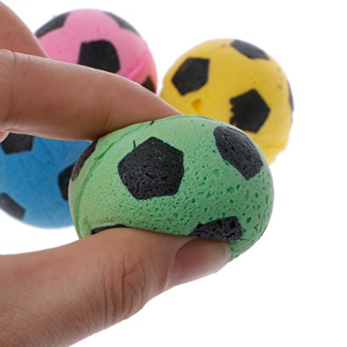 ATATMOUNT Pelotas de fútbol de Espuma Suave de Goma EVA sin Ruido de 20 Piezas para Juguete de rascado de Gato