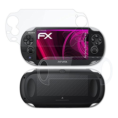 atFoliX Lámina Protectora de plástico Cristal compatible con Sony PlayStation Vita Película Vidrio, 9H Hybrid-Glass FX Protector Pantalla Vidrio templado de plástico (Set de 1)