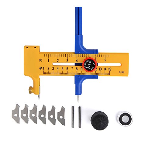 ATPWONZ Cúter Circular - Compás de Corte Circular Adecuado Diámetros de 1 a 15 cm