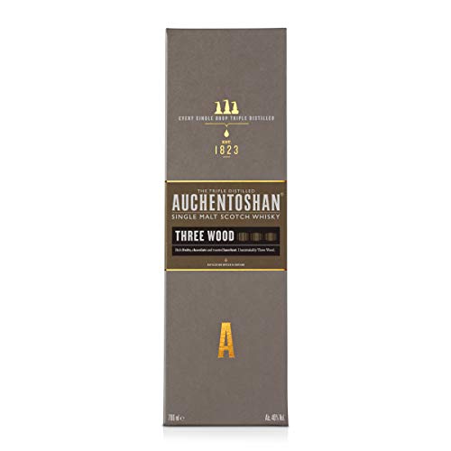 Auchentoshan Three Wood Single Malt Whisky Escoces, 43% - 700 ml