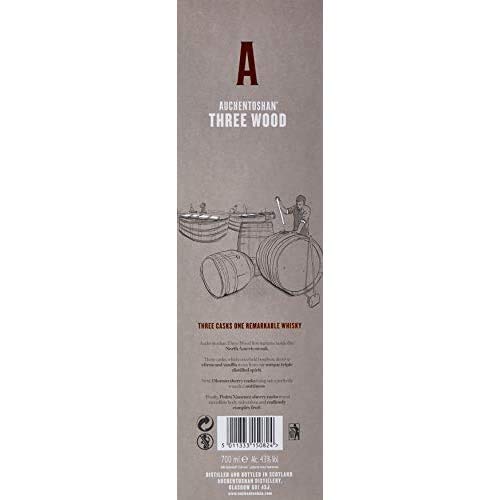 Auchentoshan Three Wood Single Malt Whisky Escoces, 43% - 700 ml