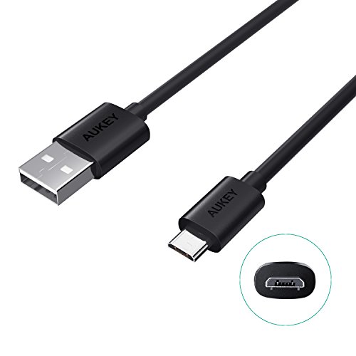 AUKEY Cable Micro USB (6 Pack: 3m x 1, 2m x 1, 1m x 2, 0.3m x 2) Cable USB de Datos Cable de Carga Rápida para Android Smartphone Samsung Galaxy S7 / S7 Edge / S6, Huawei, Sony, HTC etc. - Negro