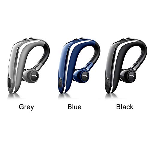 Auricular Bluetooth, auricular Bluetooth manos libres con tecnología Clear Voice Capture, auriculares Bluetooth con cancelación de ruido para teléfonos móviles, color gris free size