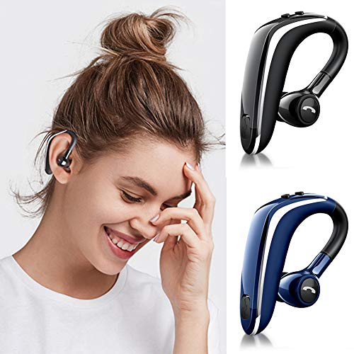 Auricular Bluetooth, auricular Bluetooth manos libres con tecnología Clear Voice Capture, auriculares Bluetooth con cancelación de ruido para teléfonos móviles, color gris free size