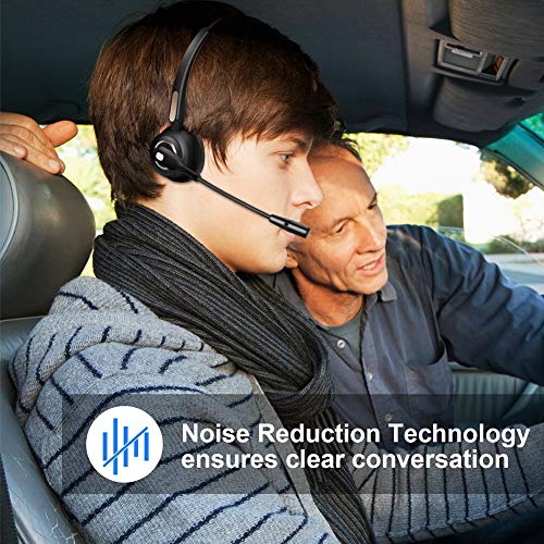 Auricular Bluetooth Inalámbrico, Chat Headset con silencio Bluetooth PC Headset con micrófono de cancelación de ruido, manos libres para Skype, Voip, Call Center, teléfonos móviles