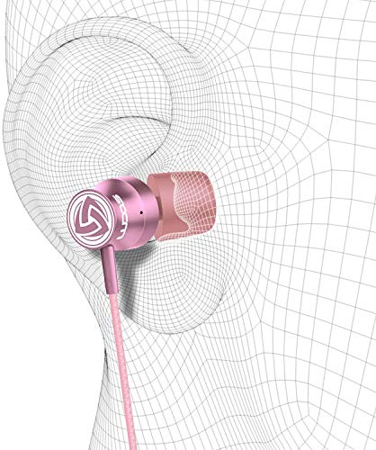 Auriculares-Micrófono-Cascos-Cable-Alambricos, LUDOS Turbo Auriculares con Micrófono y Graves, Headphones con Ergonómicos y Modernos, con Nueva Espuma Viscoelástica, Cable Duradero Earphones