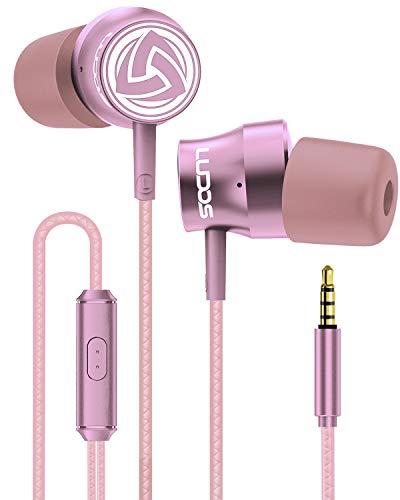 Auriculares-Micrófono-Cascos-Cable-Alambricos, LUDOS Turbo Auriculares con Micrófono y Graves, Headphones con Ergonómicos y Modernos, con Nueva Espuma Viscoelástica, Cable Duradero Earphones