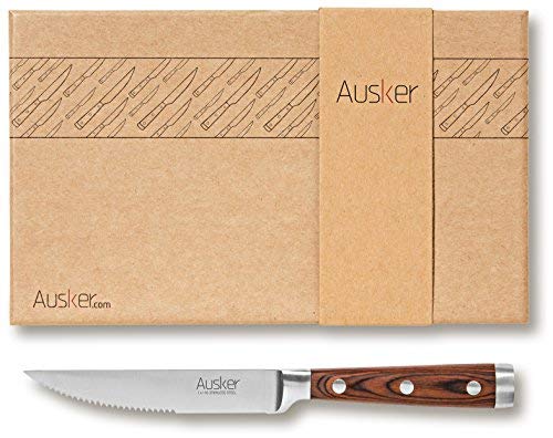 Ausker – Juego de 4 Cuchillos de Carne