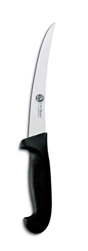 AUSONIA - 67437 Cuchillo DE Matanza con Hoja DE Acero Inoxidable AISI 440 Curva Flexible DE 15 CM Y Mango NO TÓXICO DE Polipropileno