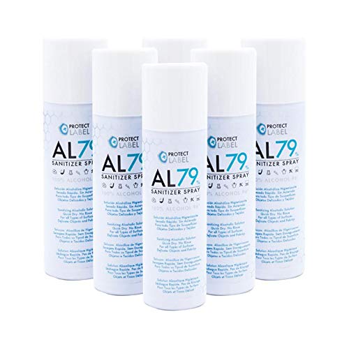 Autolabel Hidroalcohol Spray 6 x 500ml. Higienizante Manos y Superficies 79% Alcohol Aerosol Hidroalcohólico