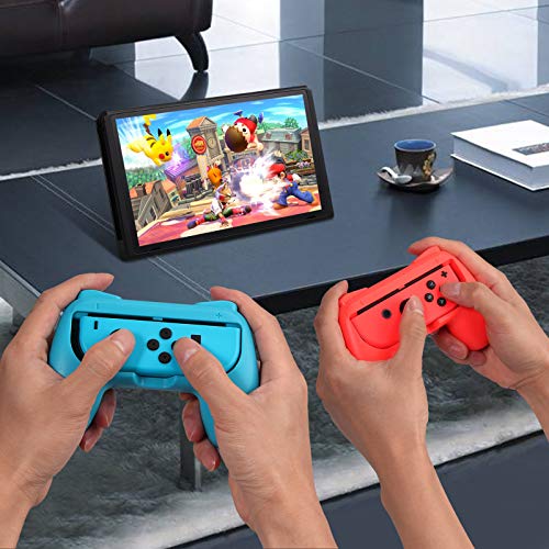 AUTOUTLET 3 en 1 Accesorios para Nintendo Switch, Grip y Raqueta de Tenis, Juego de Accesorios del Volante, Empuñadura, para Mario Tennis Aces Juego, para Controlador de Juegos para Switch Joy-Con