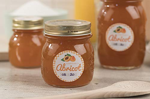 Avery – Bolsa de 64 etiquetas de mermelada de albaricoque, diámetro 47,5 mm