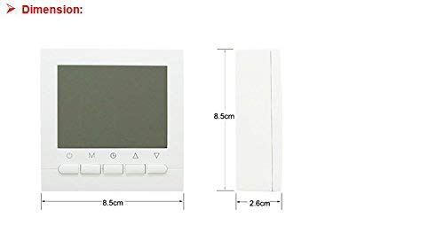 AVStar - Termostato inteligente programable para calefacción de calderas de gas - Pantalla LCD para facilidad de control y programación - carcasa blanco elegante - funciona con pilas