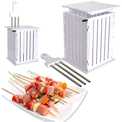 AWJ 36 Hoyos De Barbacoa Kebab Pincho Pinchos Fabricante De Alimentos Máquina De Cortar Carne Brocheta Kebab Fabricante De Cajas Máquina Grill Accesorios