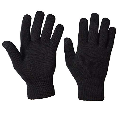 axelens Guantes Touch Screen Persuadido Vosotros por Smartphone - Universales Unisex – Negro