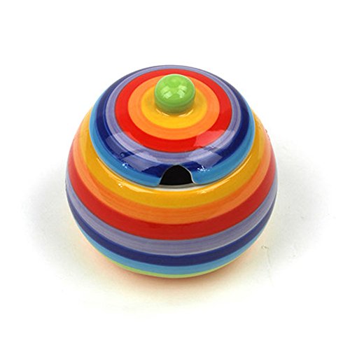 Azucarero | arco iris, diseño de azucarero de cerámica de arco iris