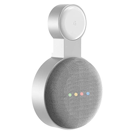 Baaletc Soporte de Pared Outlet para Google Home Mini/Nest Mini (2nd Gen) Asistente de Altavoz, Altavoz Inteligente, Manejo de Cable Incorporado