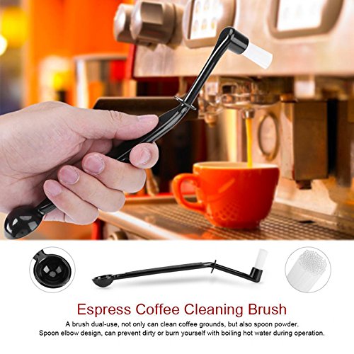 BagTu Café Cepillo de limpieza herramienta Set para café expreso máquina Group Head, negro, pack de 3