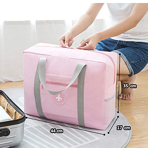 BAGZY Bolso de Viaje Bolsa Deportiva Mano Maleta de Viaje Grande Bolsa de Hombro de Gimnasio Weekend Cabina de Equipaje Bolso Holdall Bolsa Fines de Semana Equipaje Camping 30L Rosado