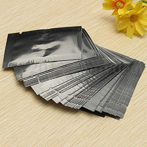 Baifeng 100pcs Calor Sello Bolsas Almacenaje Aluminio Metalizado Selladora Al Vacío Bolsas Calidad Alimentaria para Nueces - 12x17CM