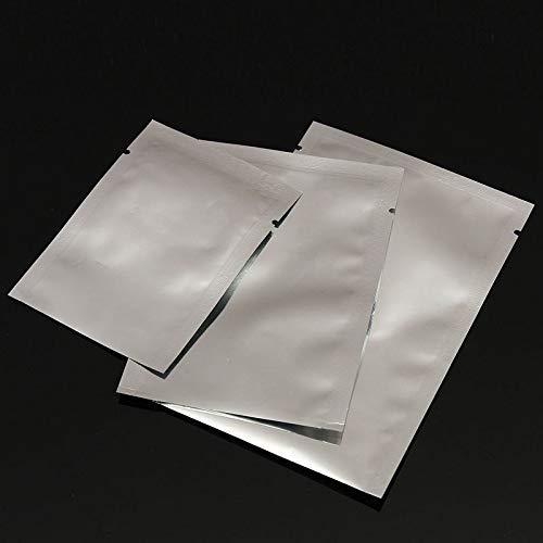 Baifeng 100pcs Calor Sello Bolsas Almacenaje Aluminio Metalizado Selladora Al Vacío Bolsas Calidad Alimentaria para Nueces - 12x17CM