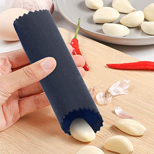 BaiJ Pelador de Ajos,2 Piezas Manual Pelador de Silicona Fácil Utiles de Cocina Útil Utensilios Accesorios Fácil de Pelar Ajo Gadgets de Cocina Mantenga Sus Manos Libres de Olores Negro/Azul