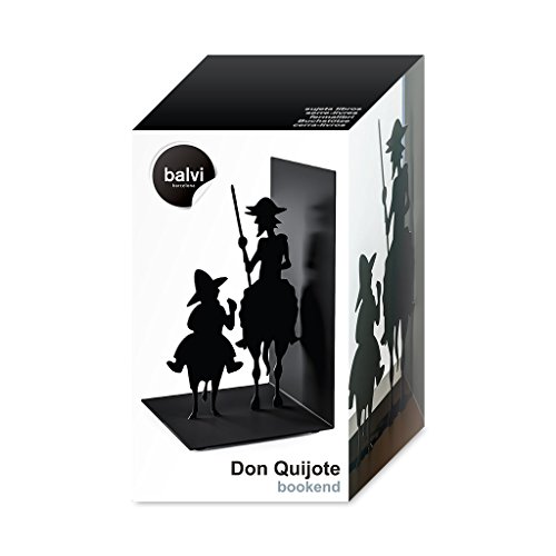 Balvi - Don Quijote sujeta Libros de Metal. Inspirado en la Obra de Cervantes.