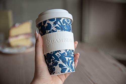 Bambusa Taza de café de bambú Reutilizable Taza amistosa del Viaje de Eco | Bolsa Gratis incluida