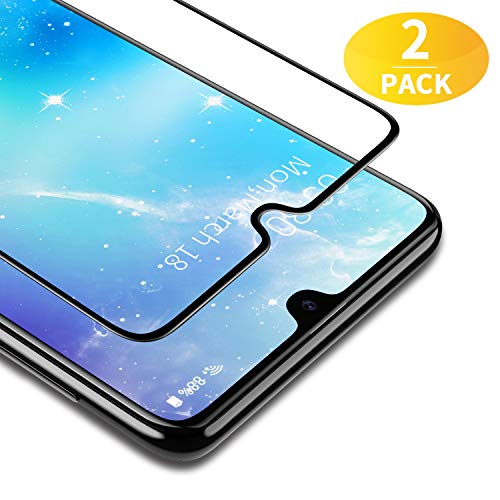 BANNIO Protector de Pantalla Samsung Galaxy A70/A70S,[2 Unidades] Cobertura Completa Cristal Templado para Samsung Galaxy A70/A70S con Kit de Instalación,9H Dureza,Sin Burbujas,Negro